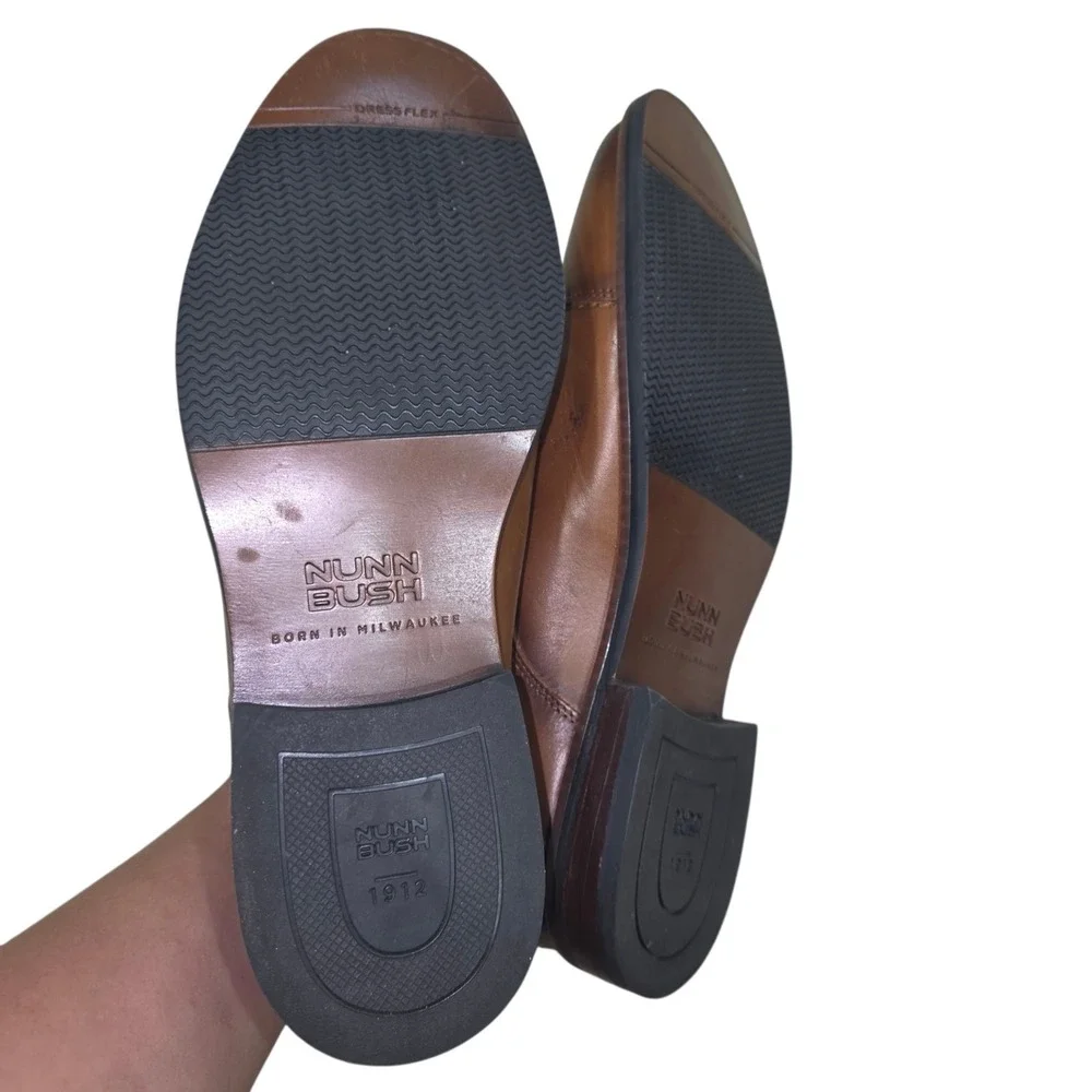 Men's Dress Shoes By Nunn Bush Westwood Cognac Size 9 M Leather Comfort Gel